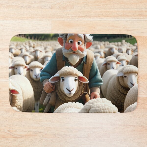 Item preview, Old Fart herding sheep designed and sold by Colin Bentham.