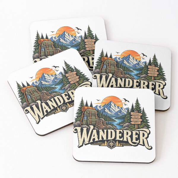 Item preview, Vintage Wanderer Mountain Adventure Explore Dream Discover designed and sold by CreativeNest Prints.