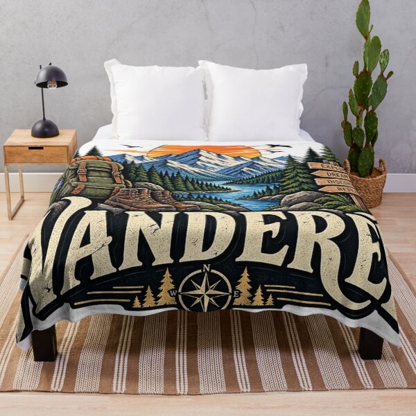 Item preview, Vintage Wanderer Mountain Adventure Explore Dream Discover designed and sold by CreativeNest Prints.