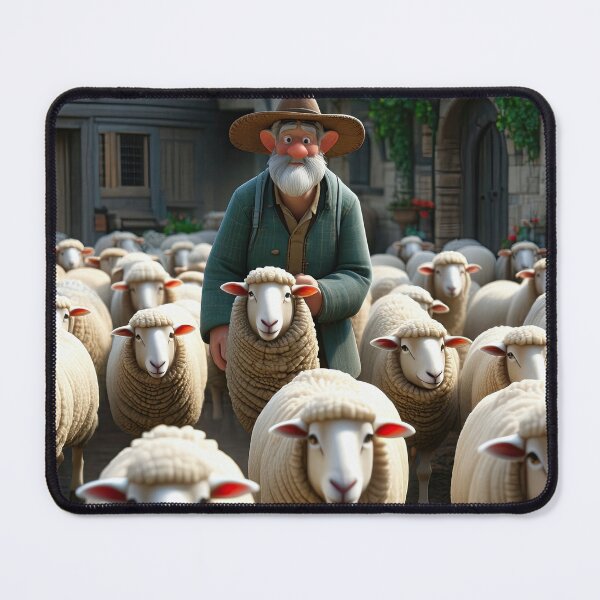Item preview, Old Fart herding sheep designed and sold by Colin Bentham.