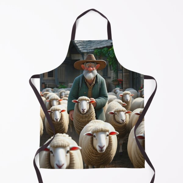 Item preview, Old Fart herding sheep designed and sold by Colin Bentham.