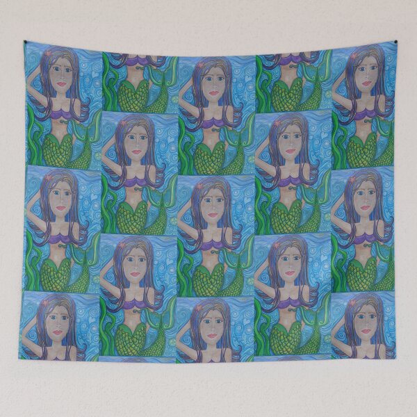 Item preview, Ocean Siren Magic - Original Mermaid Watercolor Painting designed and sold by PEACELOVERSART.