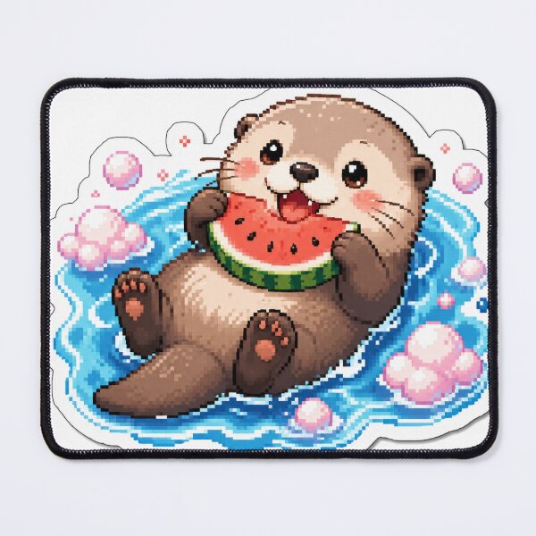 Item preview, Summer Refreshing Sea Otter Watermelon designed and sold by CozyPixel-J.