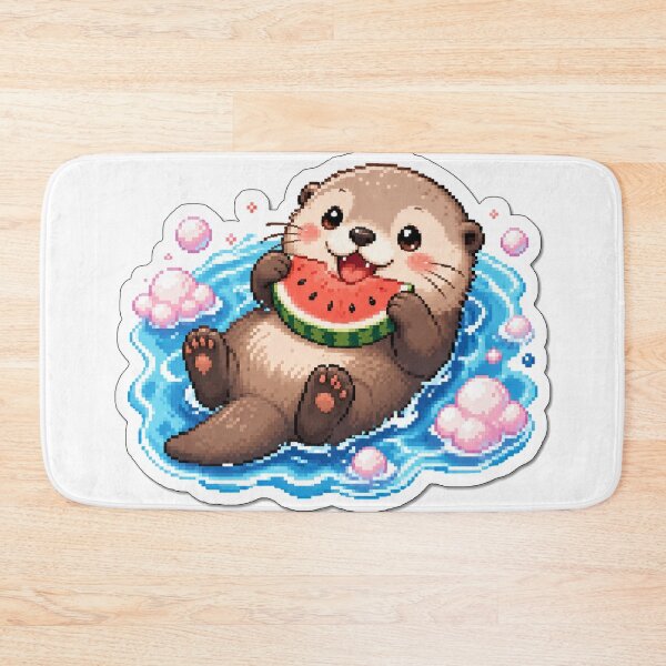 Item preview, Summer Refreshing Sea Otter Watermelon designed and sold by CozyPixel-J.