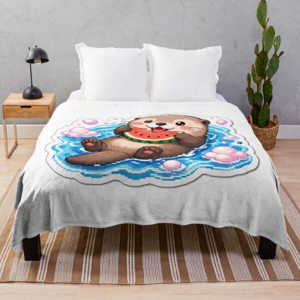 Item preview, Summer Refreshing Sea Otter Watermelon designed and sold by CozyPixel-J.