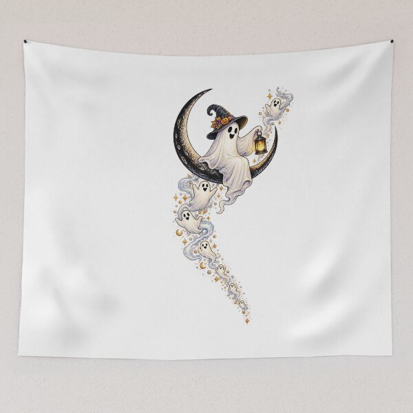 Item preview, MOONSTRUCK & MACABRE • Whimsy After Dark - THE GHOST MOON designed and sold by WheelieGdArt.