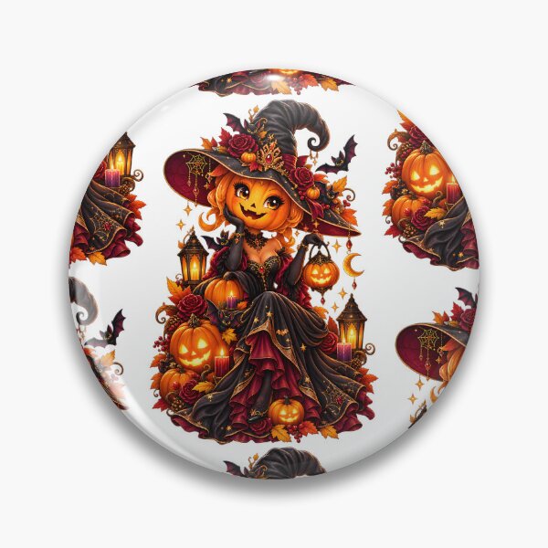 Item preview, Glamorous Pumpkin Witch – Gothic Halloween Fantasy designed and sold by Clothes With Smiling Animals Walt Gral.