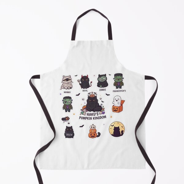 Item preview, Haku's Pumpkin Kingdom Cute Black Cat Halloween Costumes Sticker Sheet designed and sold by PetalsPaws.