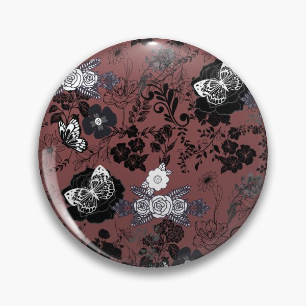 Item preview, Monochrome Botanical Floral Pattern designed and sold by demigots.