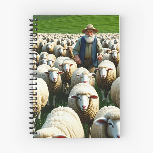 Item preview, Old Fart herding sheep designed and sold by Colin Bentham.