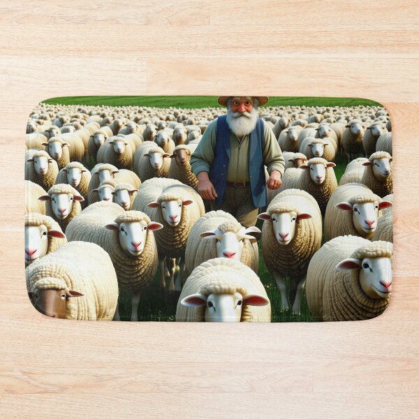 Item preview, Old Fart herding sheep designed and sold by Colin Bentham.