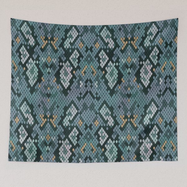 Item preview, Teal Snake Skin Pattern - Luxe Stylish Realistic Reptile Texture designed and sold by thecolorbirdie.