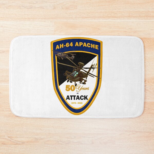 Item preview, AH-64 Apache 50 Years of Attack Commemorative Patch (1975–2025) designed and sold by CharlieDesings.