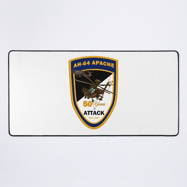 Item preview, AH-64 Apache 50 Years of Attack Commemorative Patch (1975–2025) designed and sold by CharlieDesings.