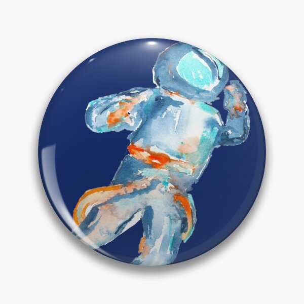 Item preview, Astronaut Watercolor Painting - Blue and Teal Space Explorer designed and sold by FaireWaveArt.