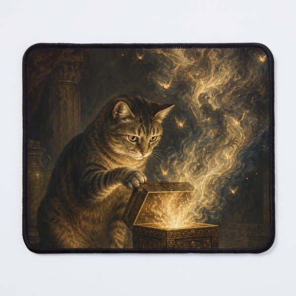 Item preview, Curious Cat Opens Pandora's Box designed and sold by Ocelot-T.