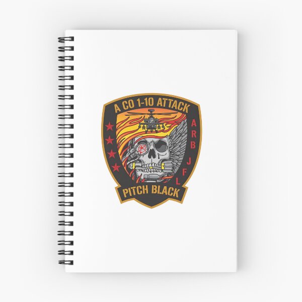Item preview, A Company 1-10 Attack Reconnaissance Battalion "Pitch Black" Emblem designed and sold by CharlieDesings.