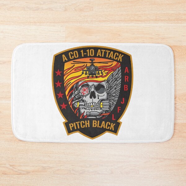 Item preview, A Company 1-10 Attack Reconnaissance Battalion "Pitch Black" Emblem designed and sold by CharlieDesings.