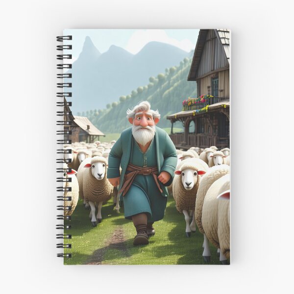Item preview, Old Fart herding sheep designed and sold by Colin Bentham.