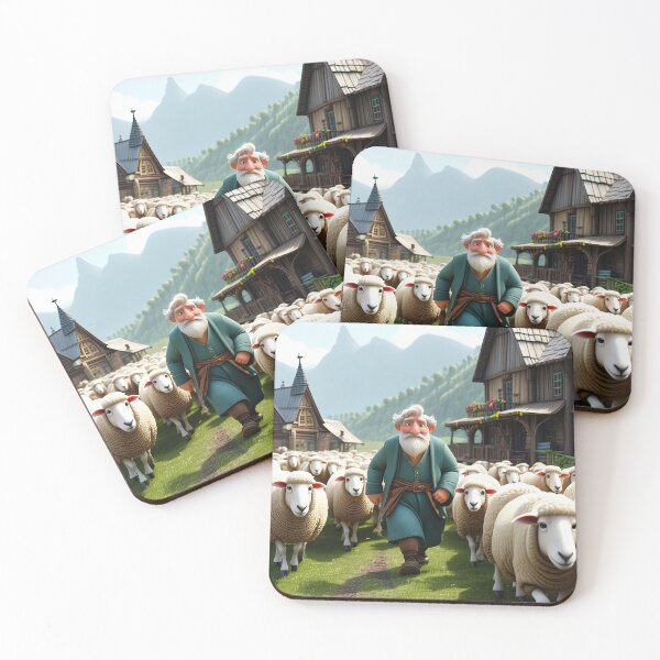 Item preview, Old Fart herding sheep designed and sold by Colin Bentham.