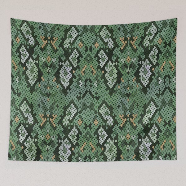 Item preview, Emerald Green Snake Skin Pattern - Luxe Stylish Realistic Reptile Texture designed and sold by thecolorbirdie.