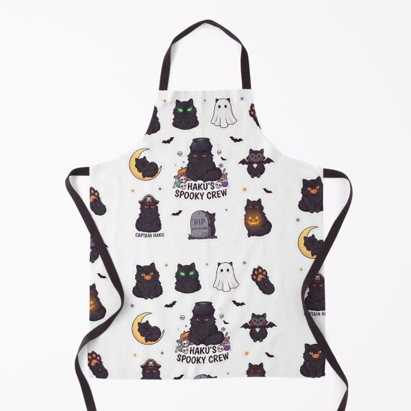 Item preview, Haku's Spooky Crew - Kawaii Black Cat Halloween Sticker Sheet designed and sold by PetalsPaws.