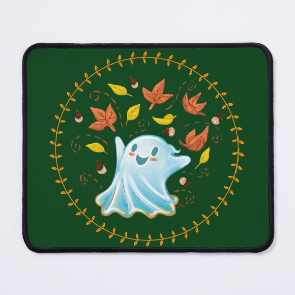 Item preview, A little ghost playing with autumn leaves designed and sold by Konopikyu.