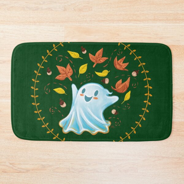 Item preview, A little ghost playing with autumn leaves designed and sold by Konopikyu.