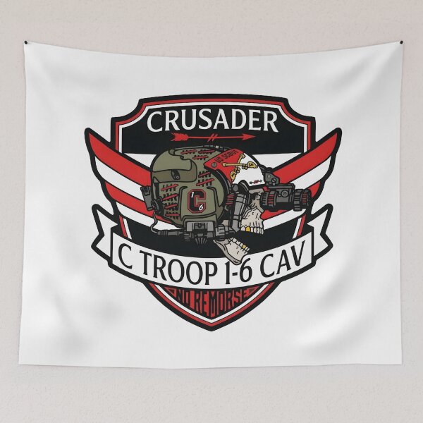 Item preview, C Troop 1-6 CAV "Crusader" Squadron Military Emblem designed and sold by CharlieDesings.