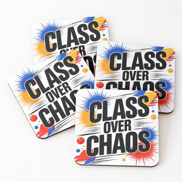 Item preview, Class Over Chaos Bold Retro Typography designed and sold by Aarvya Fashion Club ( A.F.C ).