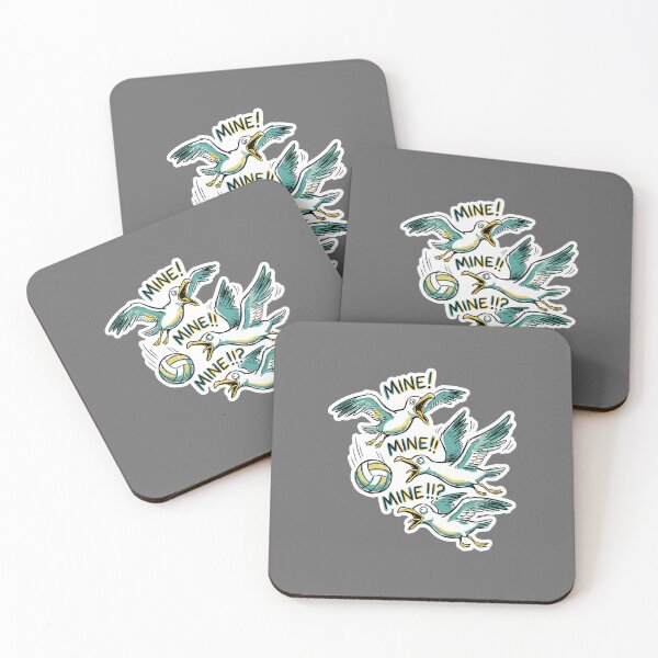 Item preview, Mine! Mine!! Mine!!? Funny Seagull Volleyball Beach Humor designed and sold by SofiBlair.