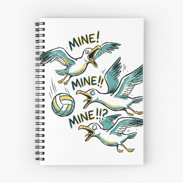 Item preview, Mine! Mine!! Mine!!? Funny Seagull Volleyball Beach Humor designed and sold by SofiBlair.
