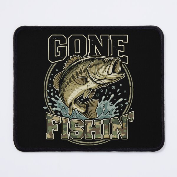 Item preview, Gone Fishin' Bass Angler Fisherman Outdoorsman Hobbyist designed and sold by SofiBlair.