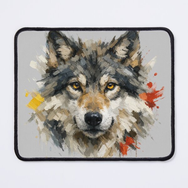 Item preview, Abstract Wolf Portrait – Modern Abstract Wildlife Art designed and sold by ARbyCharlie.