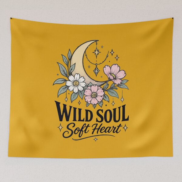 Item preview, Wild Soul Floral Moon Bohemian Aesthetic designed and sold by PIXTRX.