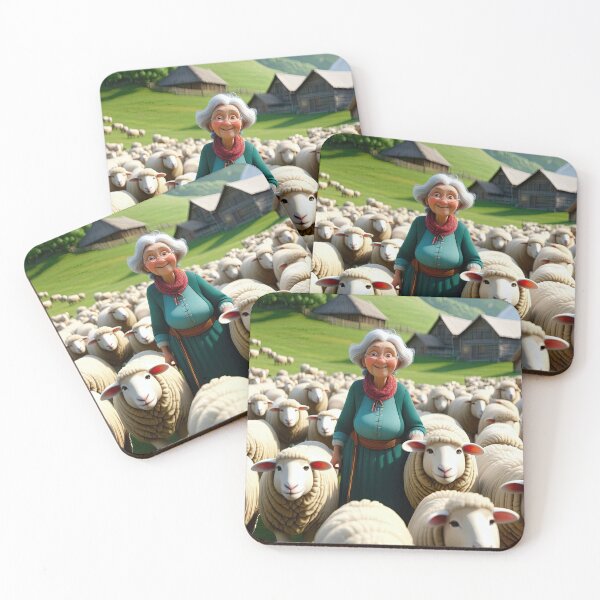 Item preview, Old Fart herding sheep designed and sold by Colin Bentham.