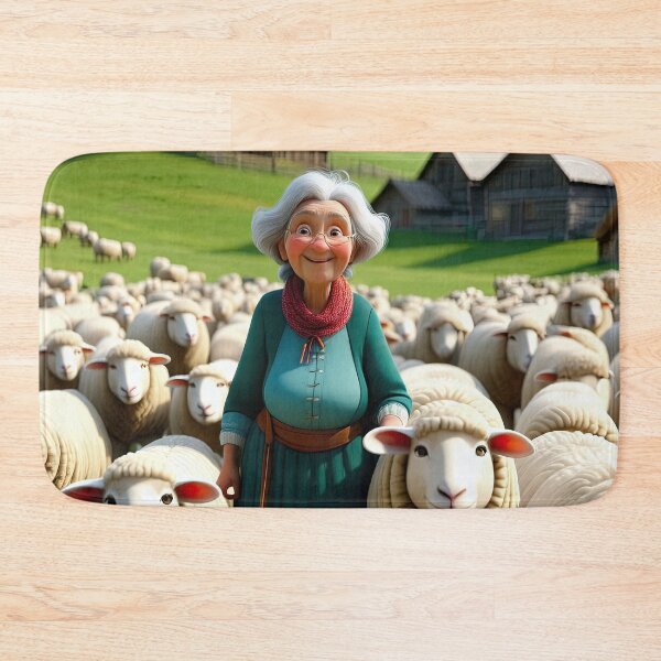 Item preview, Old Fart herding sheep designed and sold by Colin Bentham.
