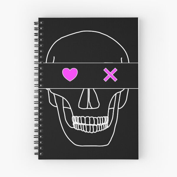 Item preview, Gothic Skull with Pink Heart Eyes Line Art designed and sold by laxmanrajart.