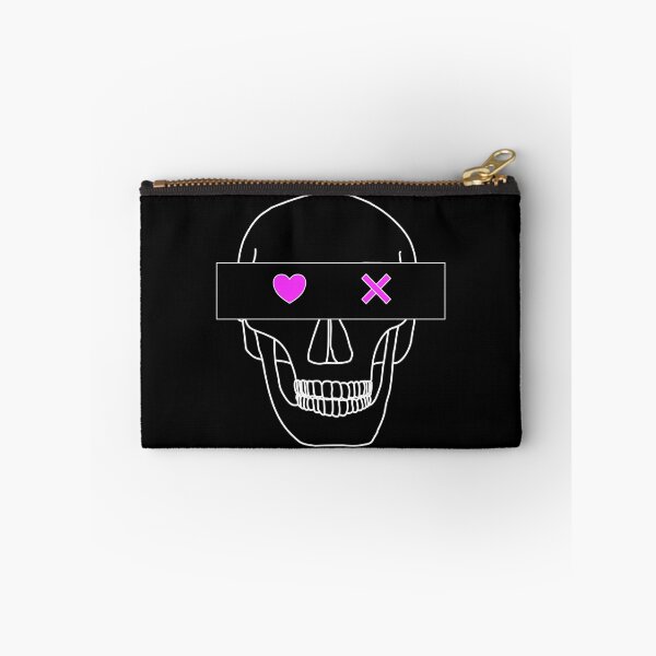 Item preview, Gothic Skull with Pink Heart Eyes Line Art designed and sold by laxmanrajart.