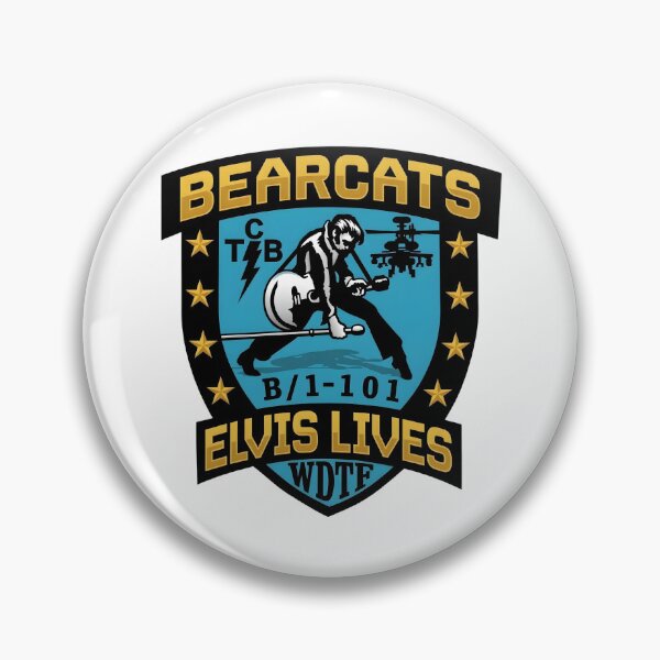 Item preview, B Company 1-101 Aviation Regiment "Bearcats" Elvis Lives Insignia designed and sold by CharlieDesings.