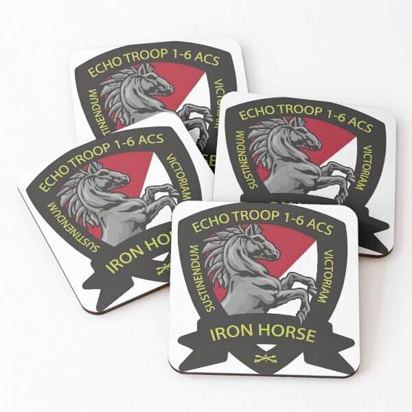 Item preview, Echo Troop 1-6 ACS "Iron Horse" Cavalry Emblem designed and sold by CharlieDesings.