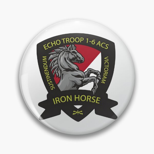 Item preview, Echo Troop 1-6 ACS "Iron Horse" Cavalry Emblem designed and sold by CharlieDesings.