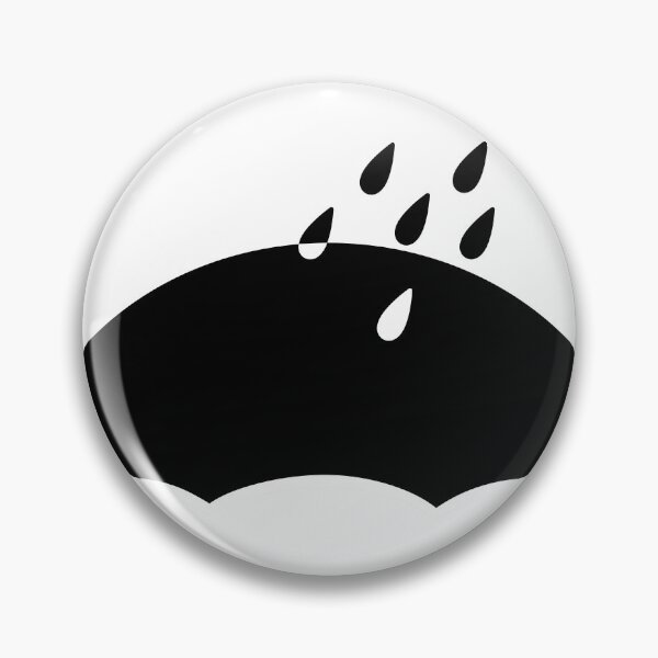 Item preview, Minimalist Black Umbrella and Raindrops Silhouette 2 designed and sold by ZorianArt.