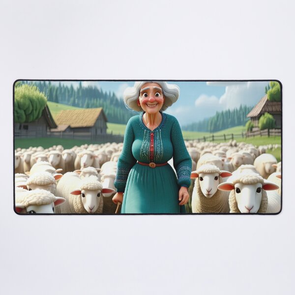 Item preview, Old Fart herding sheep designed and sold by Colin Bentham.