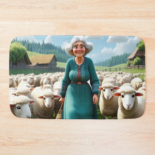 Item preview, Old Fart herding sheep designed and sold by Colin Bentham.