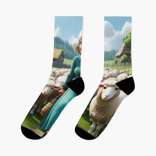 Item preview, Old Fart herding sheep designed and sold by Colin Bentham.