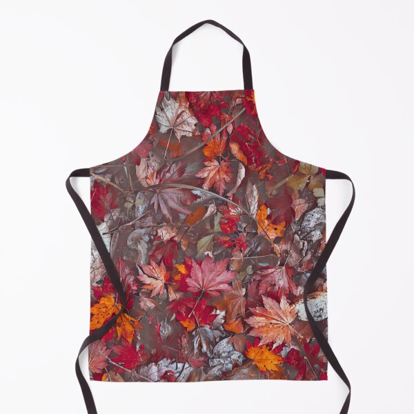 Item preview, Floating Autumn Leaves – Watercolor Fall Forest Pond Pattern | Red designed and sold by Frohyou.