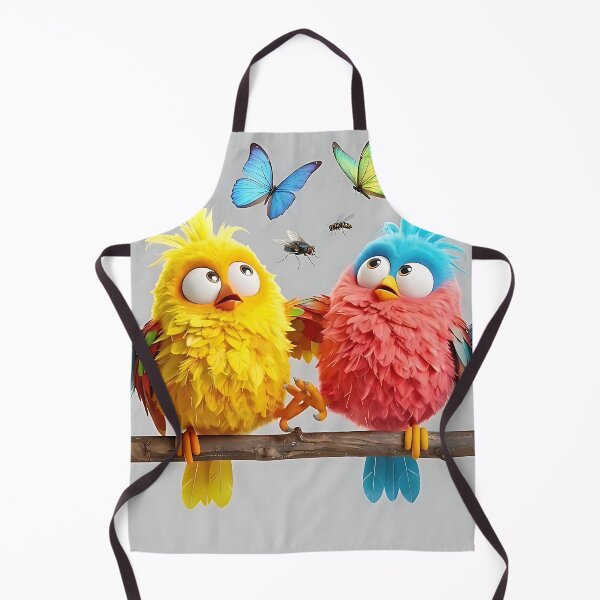 Item preview, Four Funny Goofy Birds and Butterflies 3D Art designed and sold by ToxicInkArt.
