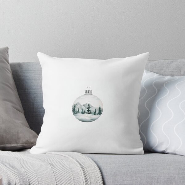 Item preview, Watercolor Snowy Mountain Christmas Ornament – Winter Wonderland Bauble designed and sold by mayatA-rt.