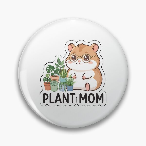 Item preview, Plant Mom Hamster - Cute Indoor Gardener Rodent Sticker with Text designed and sold by SimpleP.